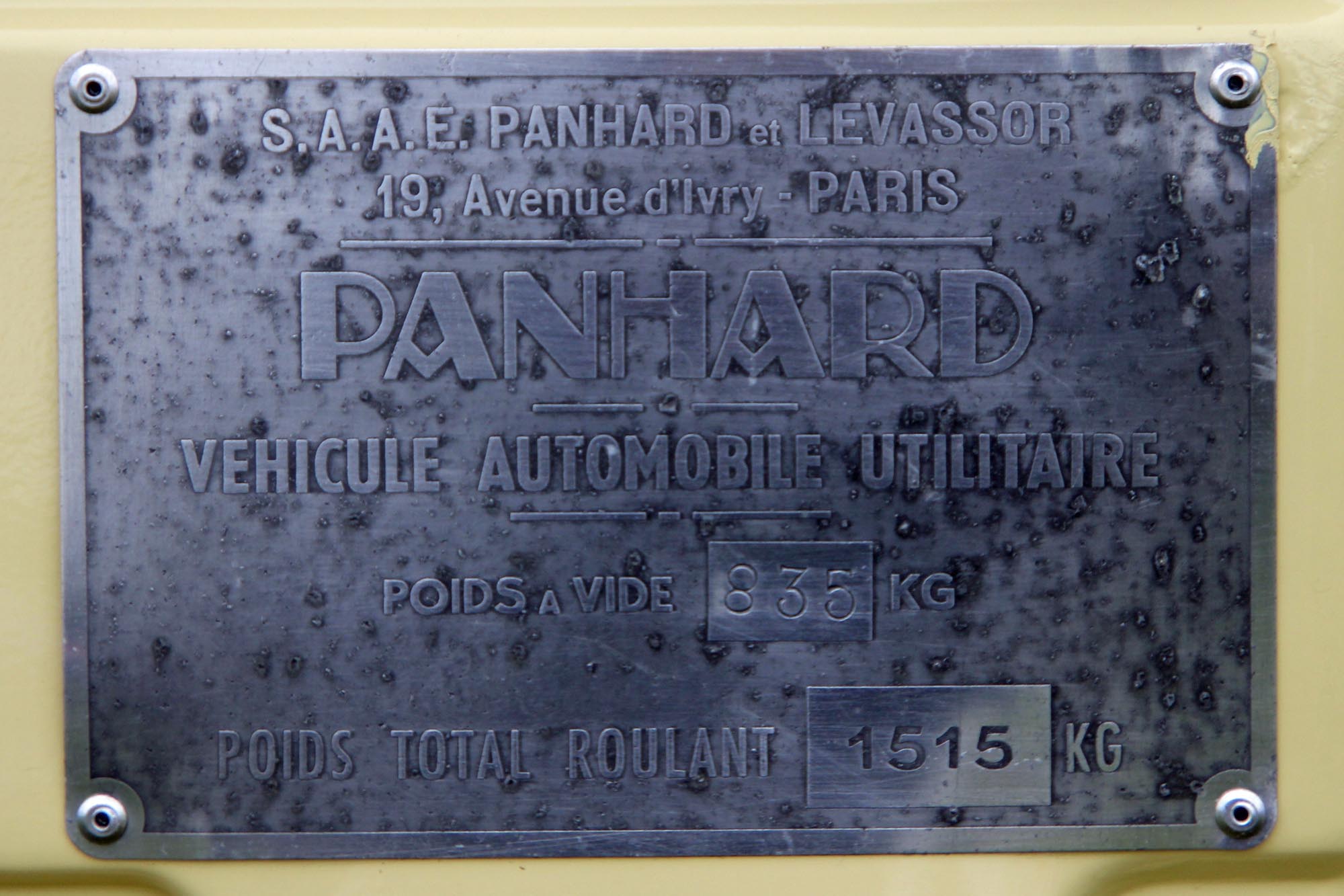 Panhard & Levassor PL17 pick-up